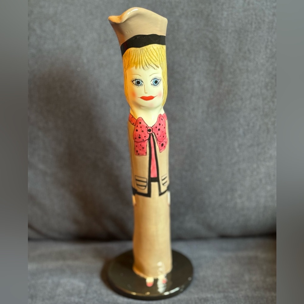VTG Bella Casa “Diana’s Designer Suit”vase/candle holder by Susan Paley for Ganz